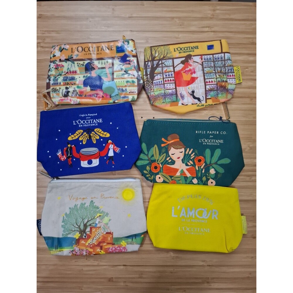 L'Occitane Cosmetic Pouches lot of 6!